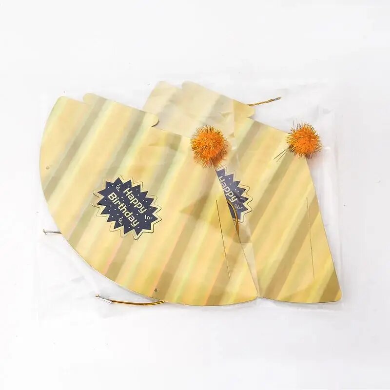 Birthday Caps - Manufacturer - 1Pcs Laser Golden Cardboard Happy Birthday Adults Kids Headband