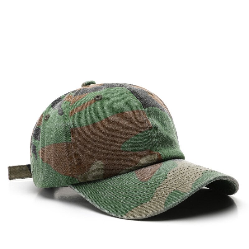 Camouflage Baseball Cap - Manufacturer - Adjustable 6-Panel PVC Patch Washed Cotton Unstructured