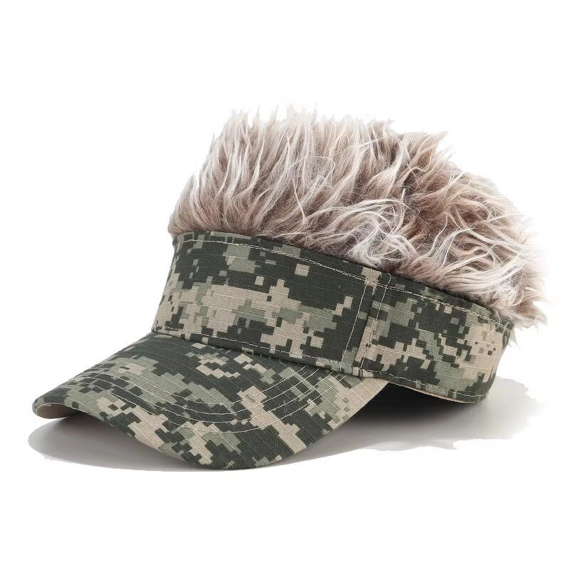 Baseball Cap Wig - Manufacturer - 2024 Wholesale Ponytail Camouflage Full Cap Wigs Sports