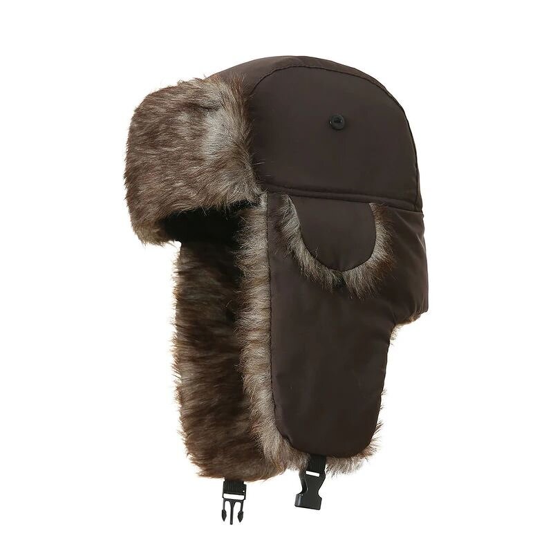 Winter Earflap Hat - Manufacturer - Unisex Waterproof Polyester Windproof Fluffy Plush Fleece