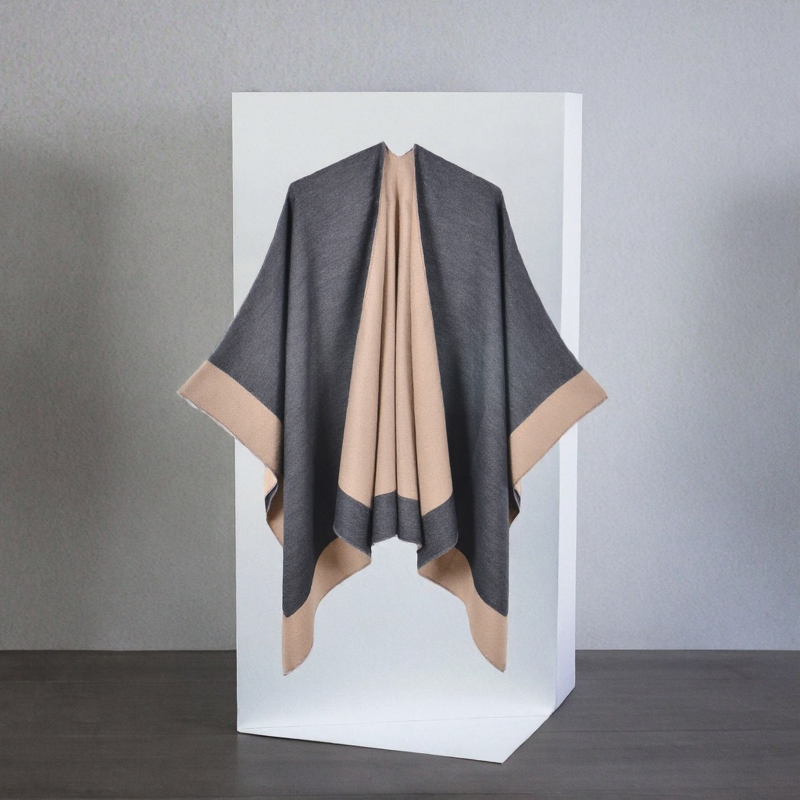 Cashmere Poncho - Manufacturer - Wholesale 2025 Latest Winter Floral Reversible Warm Plus Size