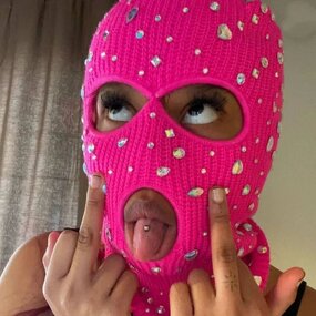 Rhinestone Balaclava - Manufacturer - Custom Logo Rhinestones Funny Knitted Acrylic Ski Skull