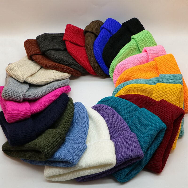Knitted Beanie Hat - Manufacturer - Custom Patch Logo Double Layer Elastic Warm Ski Stocking