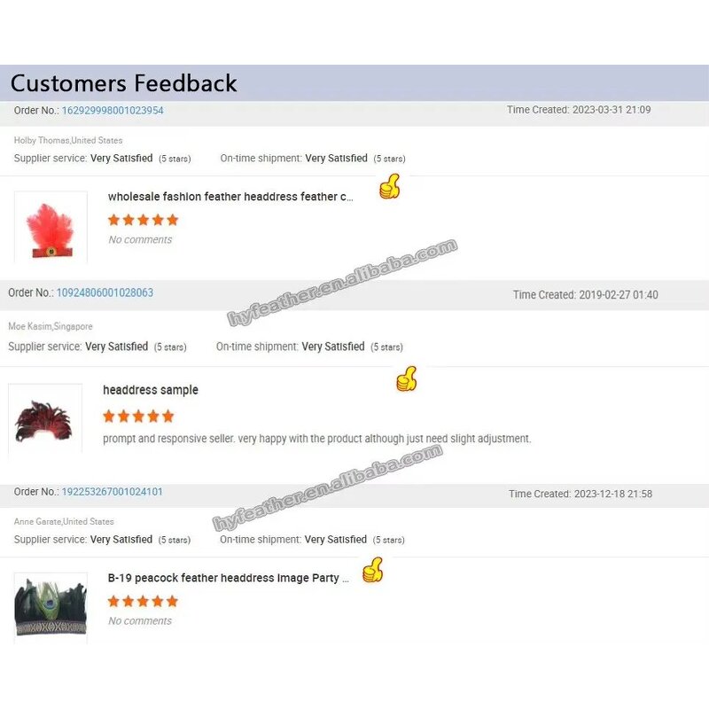 Feather Fascinator - Manufacturer - Women Bridal Headwear Wedding Cocktail Tea Party Derby