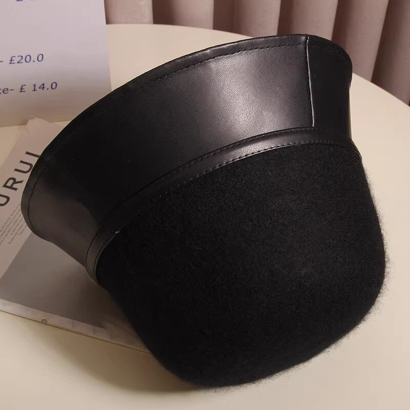 Wool Cloche Hat - Manufacturer - Luxury Womens Winter Wide Brim 100%Pure Wool Felt Bowler