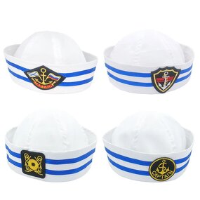 Sailor Cosplay Hat - Manufacturer - Fancy White Captain Party Festive Celebrations Costume