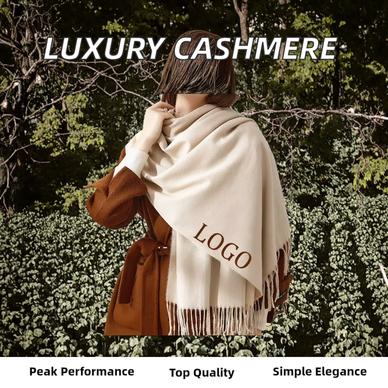 Cashmere Scarf Shawl - Manufacturer - Luxury 25\" Unisex Soft Fringe Floral Printed Winter