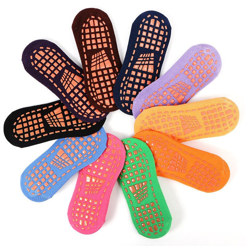 Trampoline Socks - Manufacturer - 100% Cotton Anti-Slip Kids Adults Non-Slip Floor Free Size