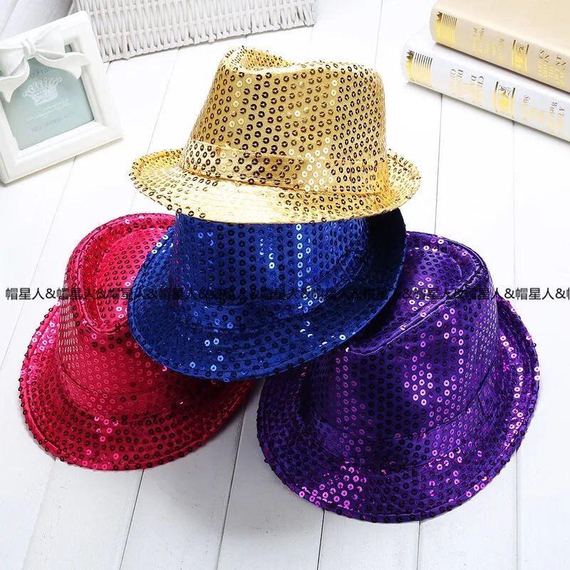 Sequin Top Hat - Manufacturer - Striped Kids New Year Parties Club Events Festive Costume