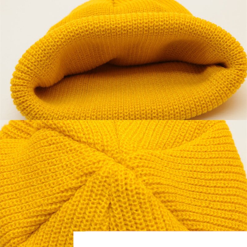 Knitted Beanie Hat - Manufacturer - Custom Patch Logo Double Layer Elastic Warm Ski Stocking