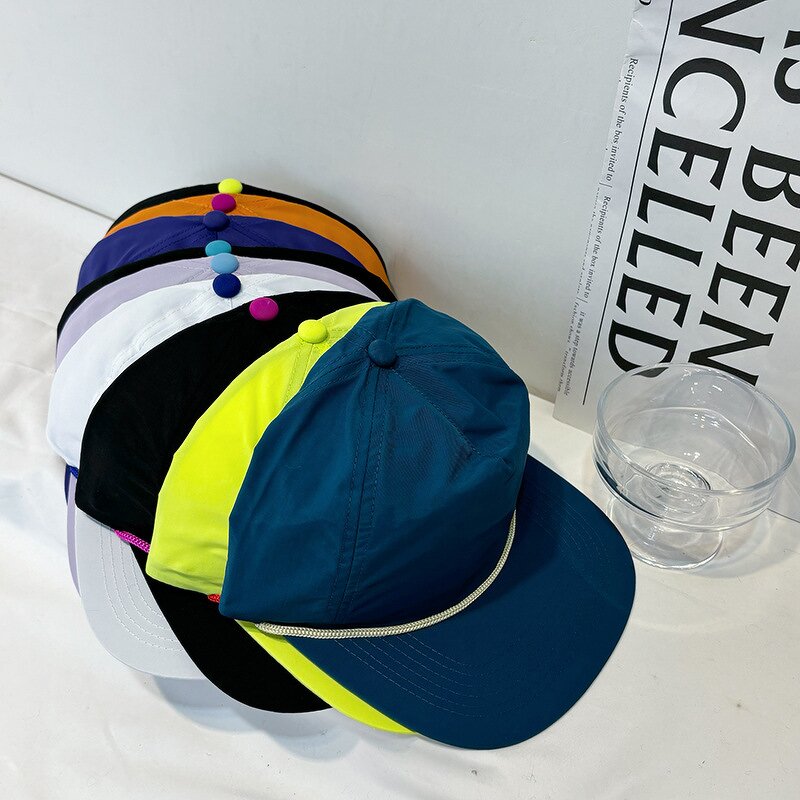 Trucker Hat - Manufacturer - Factory Custom Quick Dry Nylon 5 Panel Flat Bill Snapback Rope