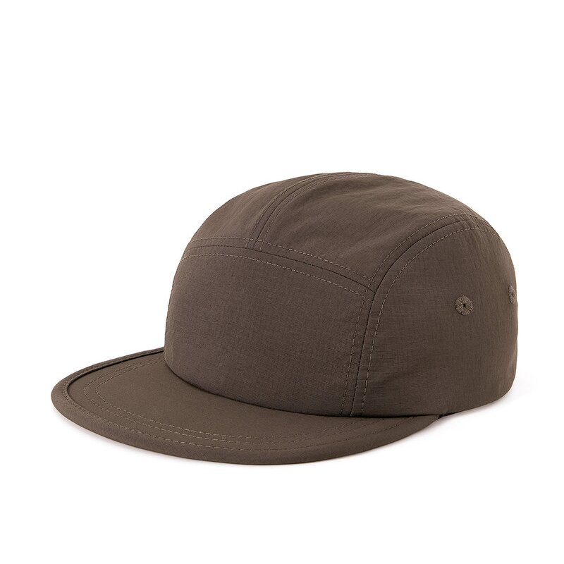 5 Panel Camp Cap - Manufacturer - Rubber Logo Quick Dry Waterproof Nylon Flat Bill Unstructured