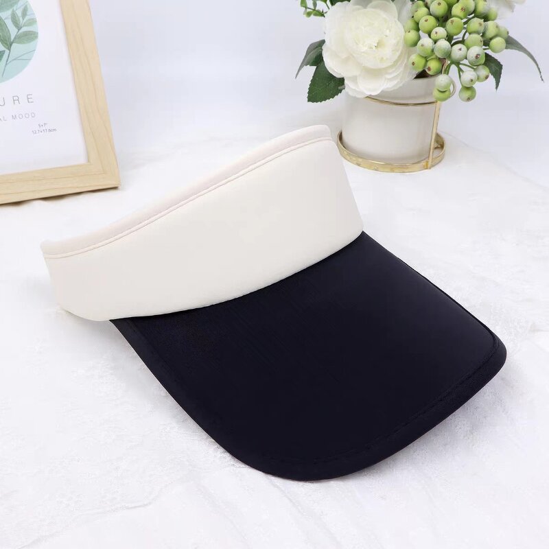 Sun Visor Cap - Manufacturer - Custom Print Two Tone UV Protection Golf Tennis Sports Travel