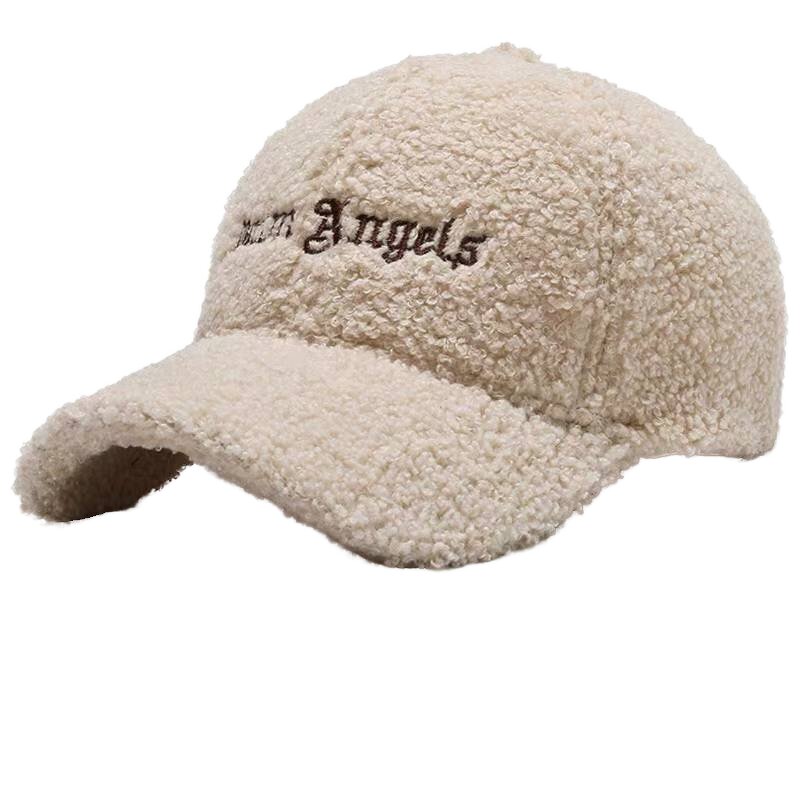 Lamb Fleece Cap - Manufacturer - Custom Logo 6-Panel Winter Velcro Back Flat Brim Golf Team