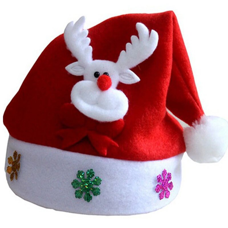 Santa Claus Hat - Manufacturer - Kids Child Christmas Xmas Party Cute Cap New Year Gifts