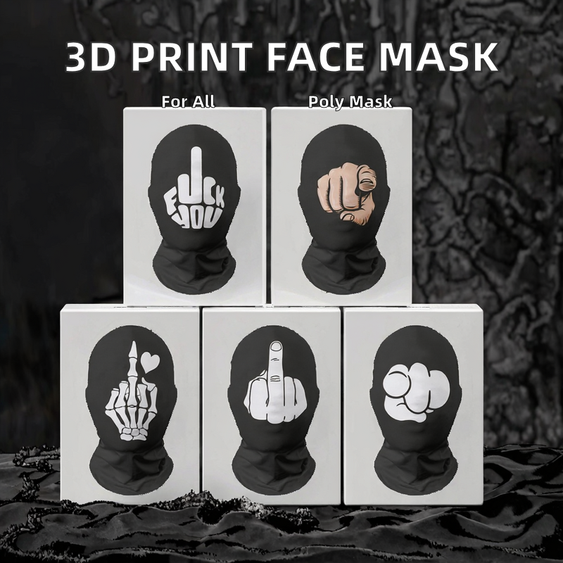 3D Balaclava Hood - Manufacturer - Wholesale Custom Designer Print Full Face Character Cover
