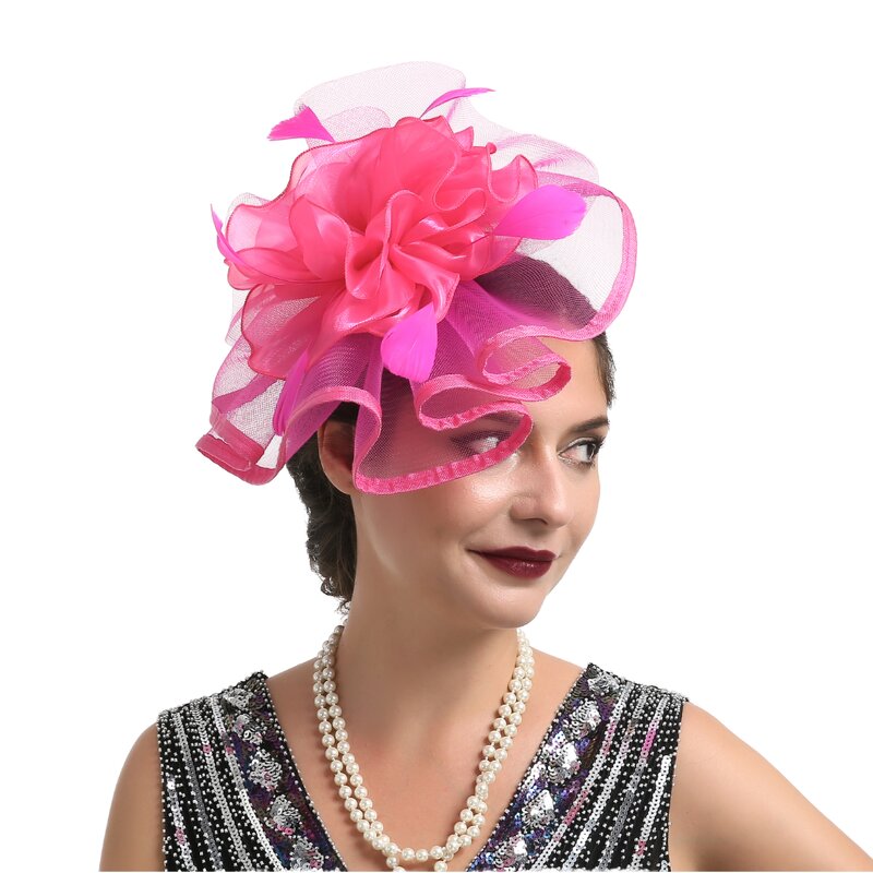 Flower Fascinator - Manufacturer - HAPPYQUALITY Wedding Hair Clip Wholesale Party Church