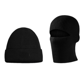 2 in 1 Beanie Balaclava - Manufacturer - Custom Logo Blank Knitted Winter Hat Ski Face Cover
