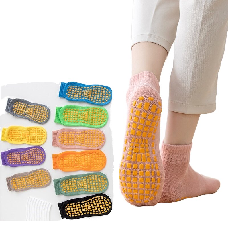 Trampoline Socks - Manufacturer - 100% Cotton Anti-Slip Kids Adults Non-Slip Floor Free Size