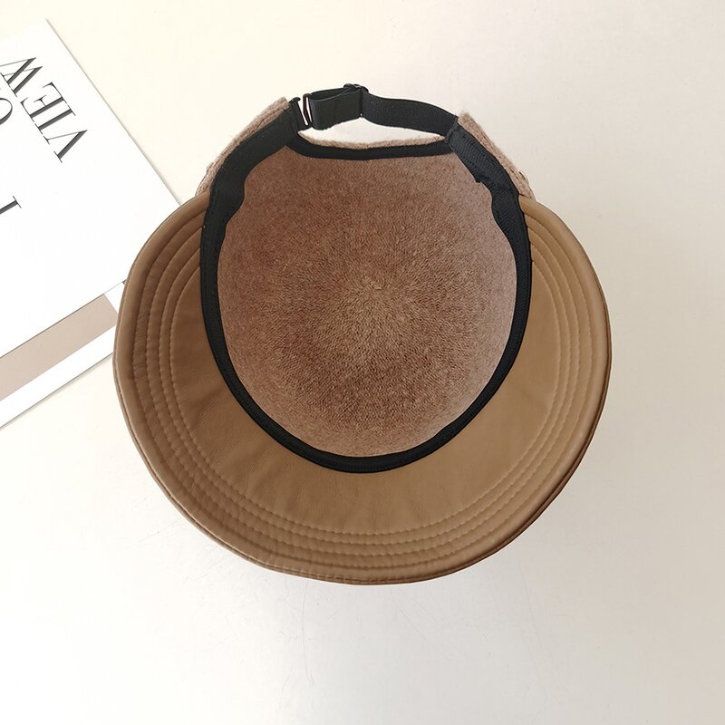 Leather Visor Beanie - Manufacturer - Custom Logo Winter Knit Baseball Cap Equestrian Skull