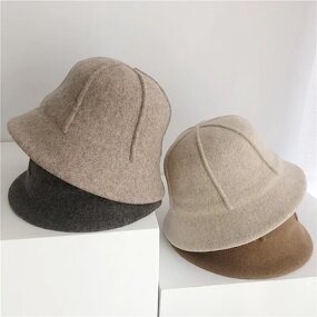 Wool Felt Bucket Hat - Manufacturer - Customized 100% Wool Womens Vintage Foldable Cloche