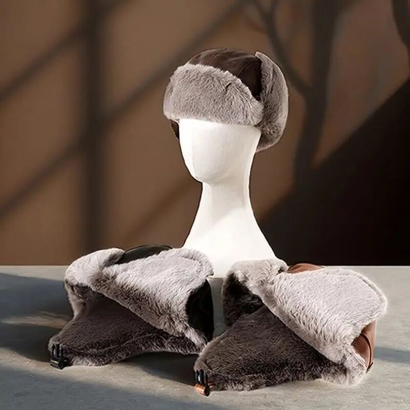 Ushanka Winter Hat - Manufacturer - Waterproof Elderly Men Ear Protection Fleece Cycling Snow