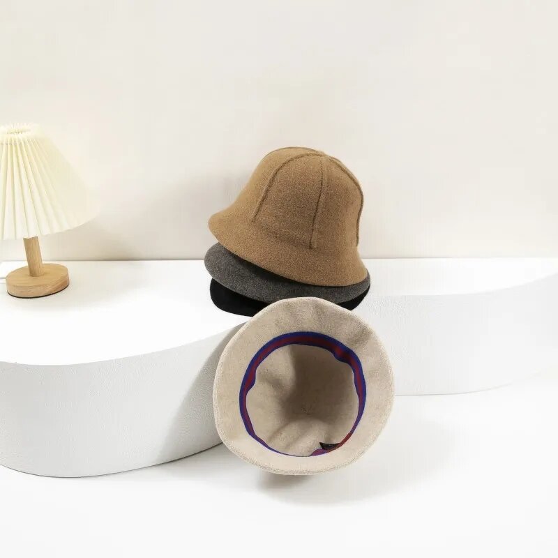 Wool Felt Bucket Hat - Manufacturer - Customized 100% Wool Womens Vintage Foldable Cloche