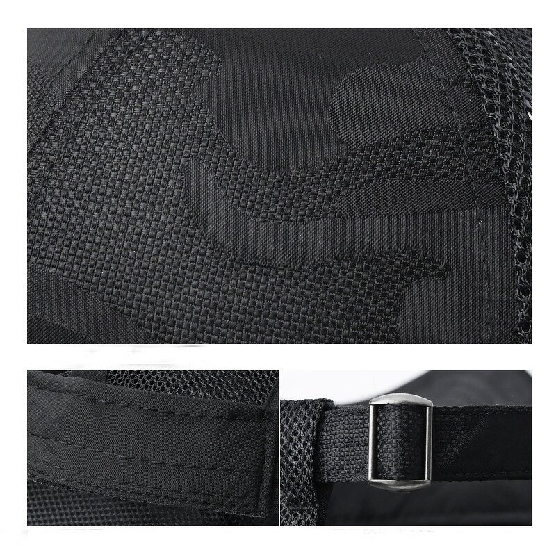 Mesh Trucker Hat - Manufacturer - Custom 6 Panel Quick Dry Nylon Camo Curved Bill Snapback