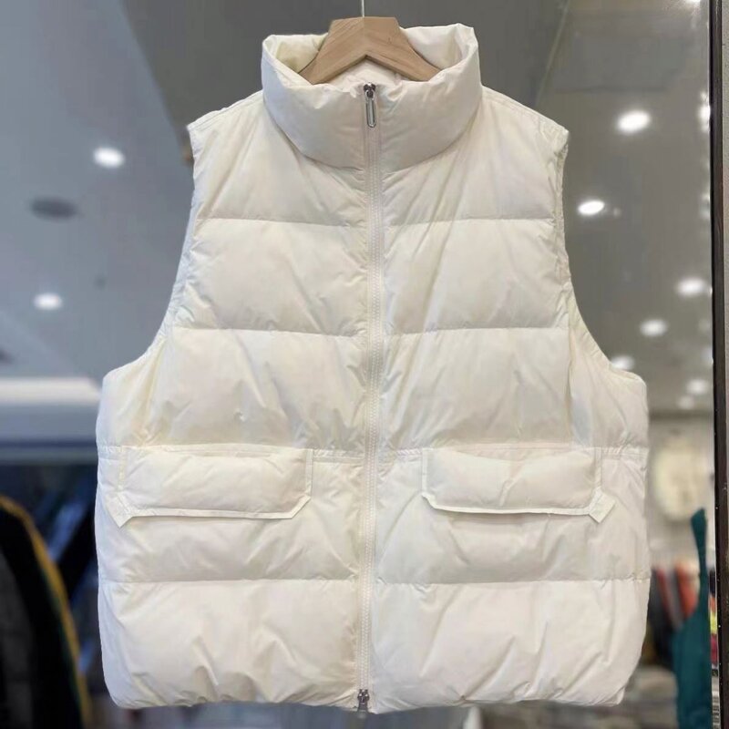 Down Vest Manufacturer - Vintage Standing Collar Sleeveless Duck