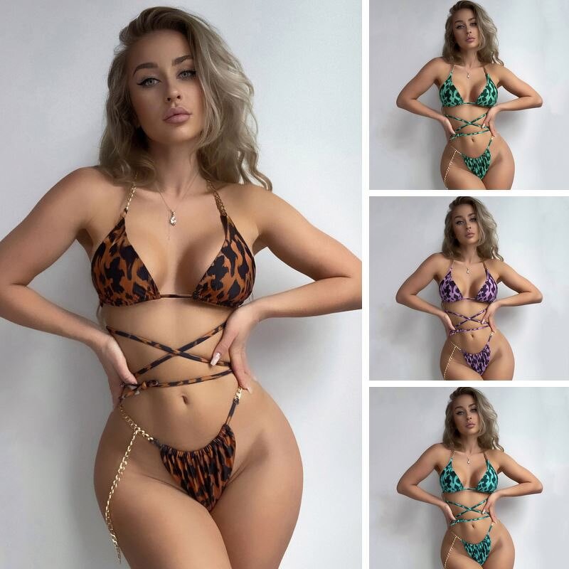 Bikinis Manufacturer - Two Piece Set Leopard Print for Women