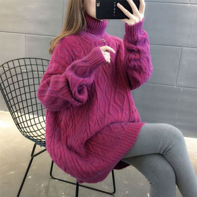 Sweater Manufacturer - Turtleneck Long Loose Thickened Knitting