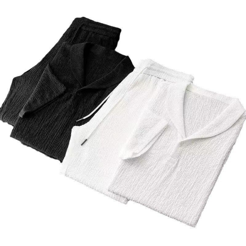 Sportswear Set Manufacturer - Five-Quarter Sleeve Ice Silk Linen