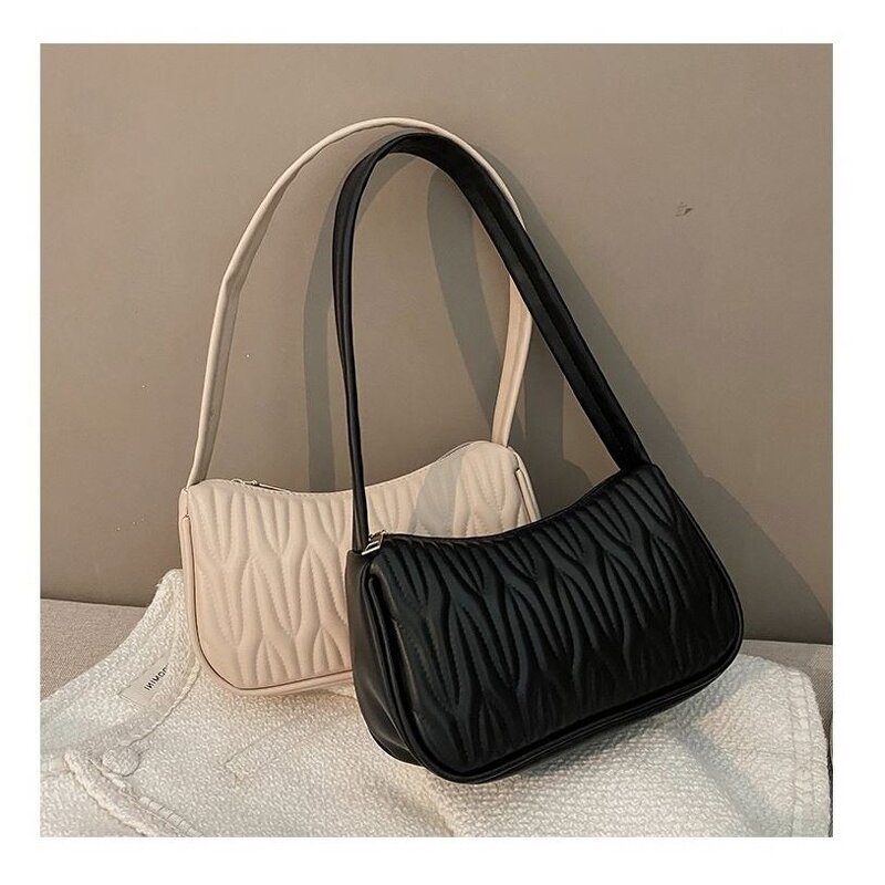 Shoulder Bags Manufacturer - Embossed PU Leather French Underarm