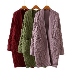 Sweater Manufacturer - Front Open Long Knitted Cardigan Coat