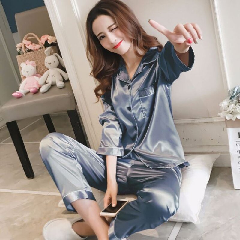 Pajamas Set Manufacturer - Long Sleeve Sleepwear Lady Nightwear