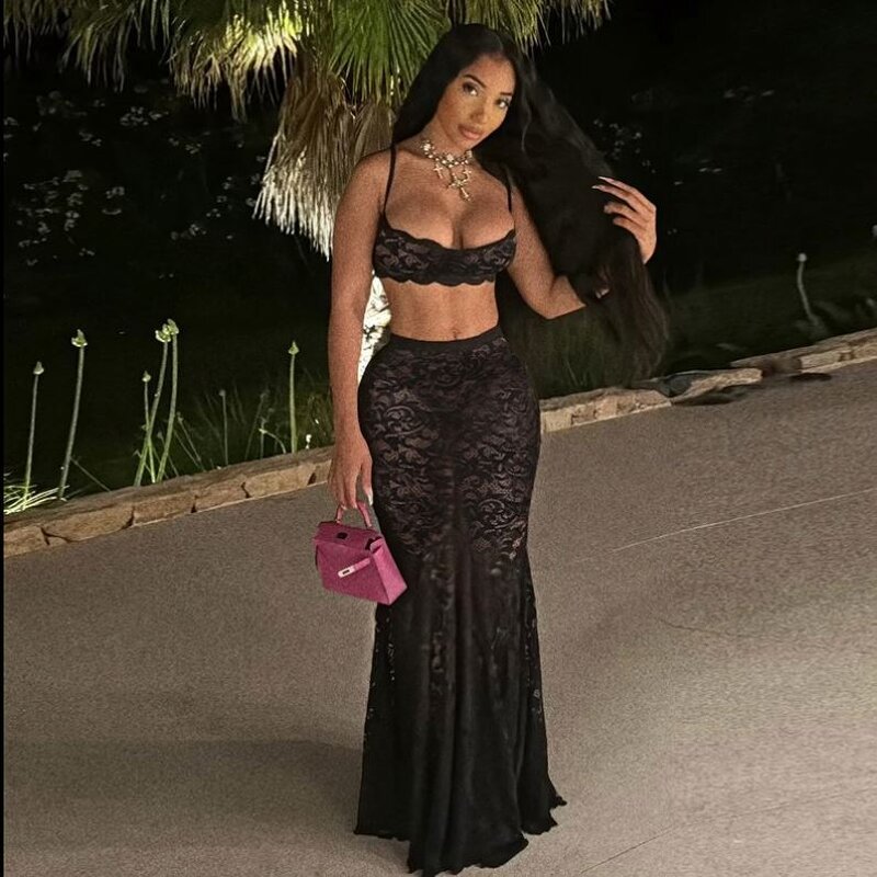 Maxi Skirt Set Manufacturer - Two Piece Lace Sexy Boutique