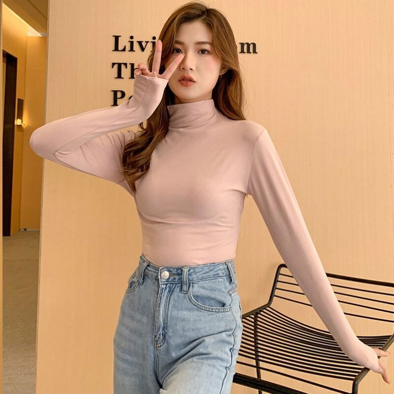 T-shirt Manufacturer - Modal Underlay Half High Collar Slim Fit