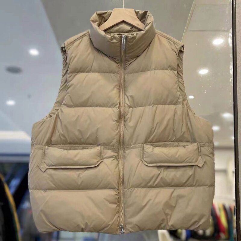 Down Vest Manufacturer - Vintage Standing Collar Sleeveless Duck