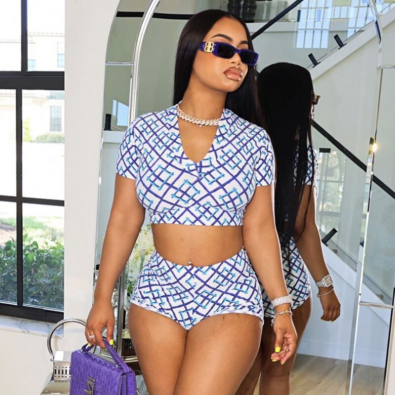 Shorts Set Manufacturer - Beachwear Digital Print 2 Piece