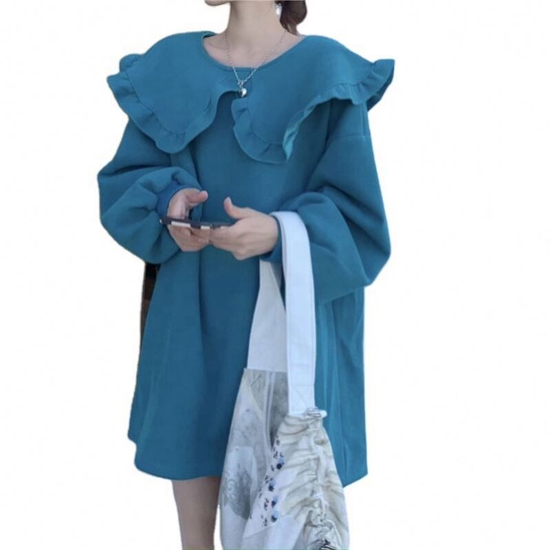 Dress Manufacturer - Big Doll Collar Fleece Sweater Long Sleeve