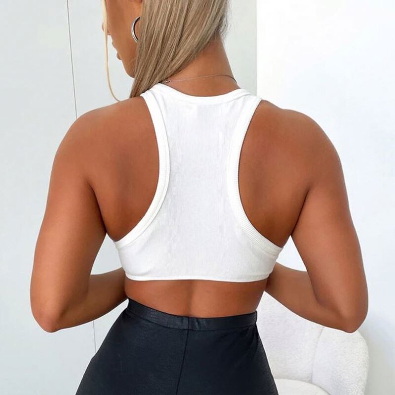 Vest Manufacturer - Crop Cop O-neck Collar Slim Corset Street Fitness