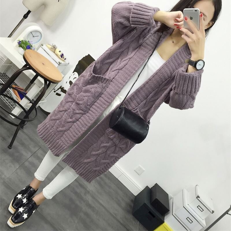 Sweater Manufacturer - Front Open Long Knitted Cardigan Coat