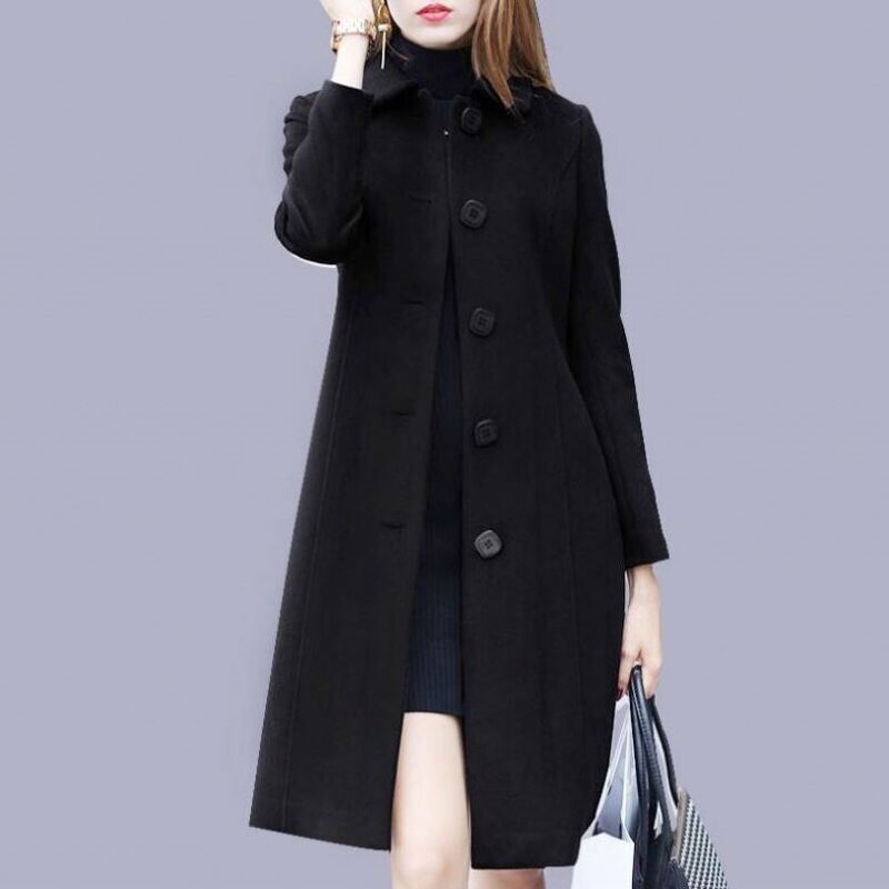 Woolen Coat Manufacturer - Solid Color Slim British Style Cardigan