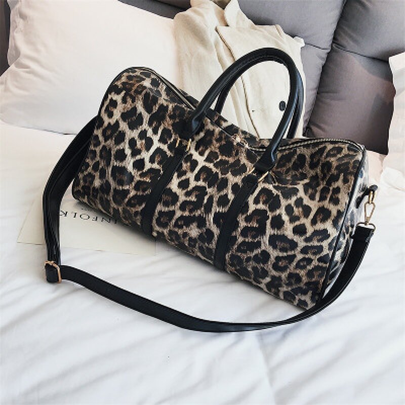 Duffle Bag Manufacturer - Pu Leather Leopard Print Waterproof Travel