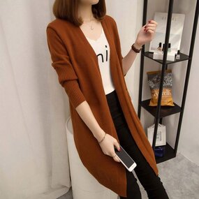 Cardigan Manufacturer - Long Sleeve Solid Color Loose Knitwear