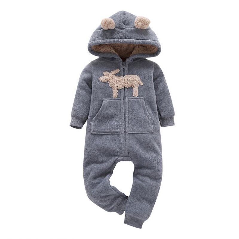 Rompers Manufacturer - Warm Baby Hoodies Coral Fleece Overall