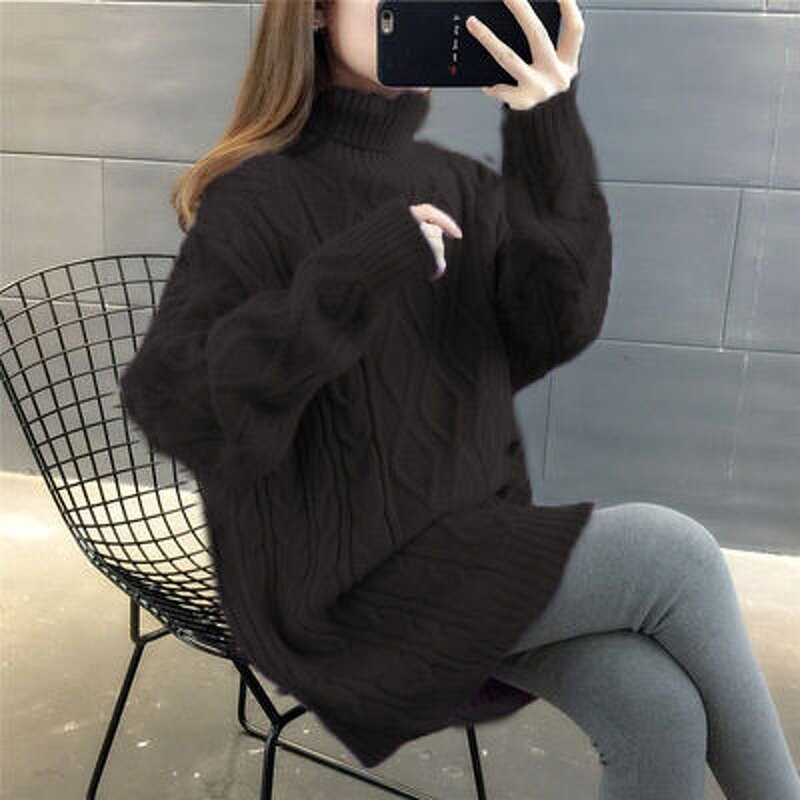 Sweater Manufacturer - Turtleneck Long Loose Thickened Knitting