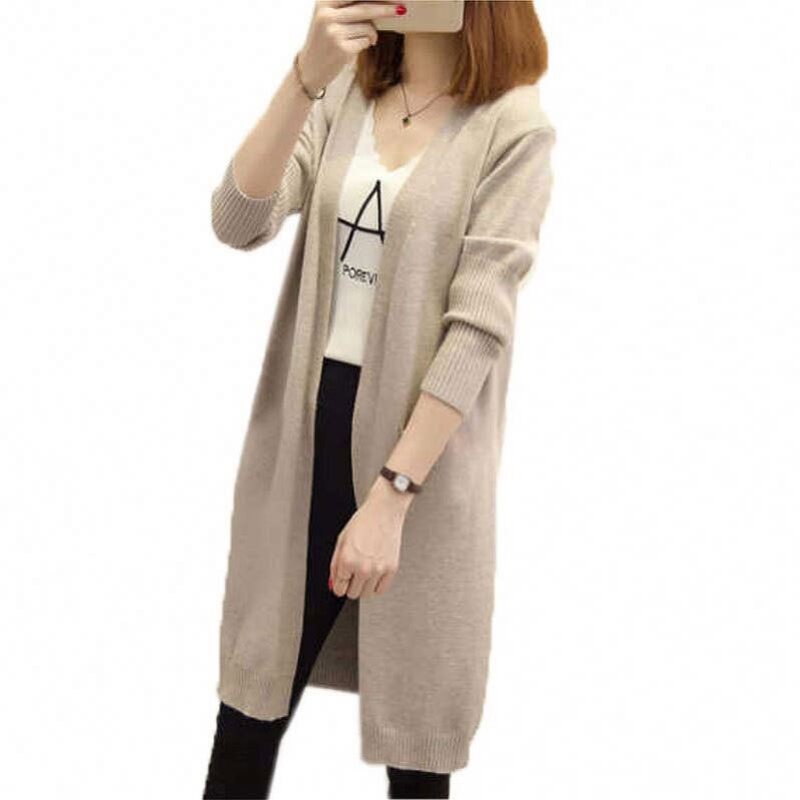 Cardigan Manufacturer - Long Sleeve Solid Color Loose Knitwear