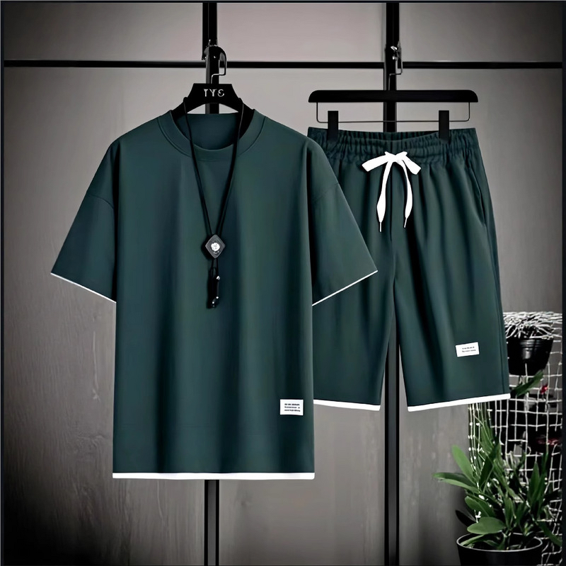 Men's Set Manufacturer - Short Sleeve T-Shirt & Youth Shorts Digital