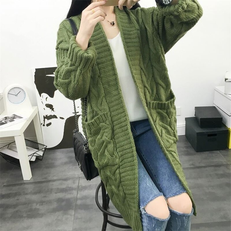 Sweater Manufacturer - Front Open Long Knitted Cardigan Coat